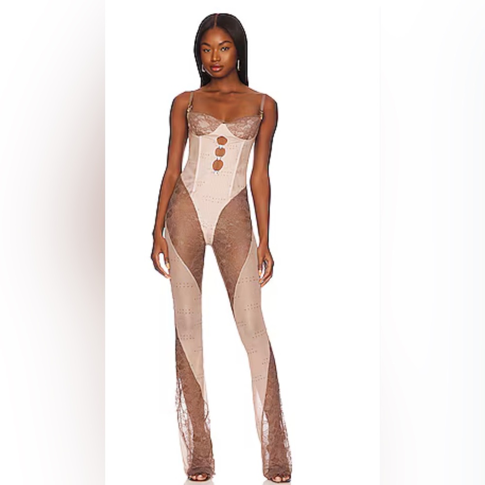 NWT Poster Girl The Jasmine Jumpsuit Marlboro Light Brown, size S